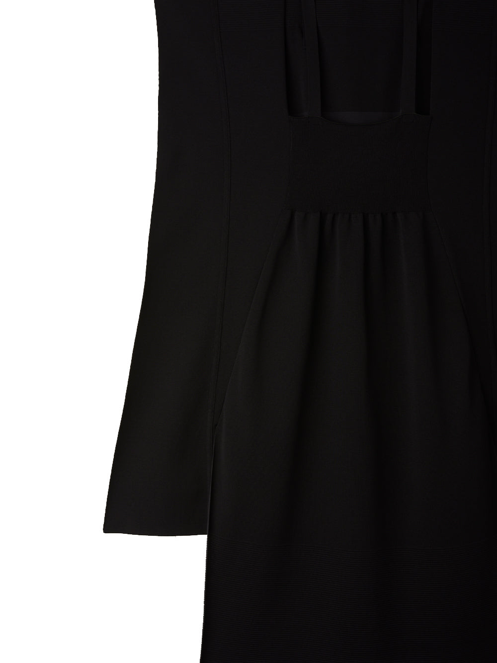 Ac Milan Rib Strap Drape Dress (Black)