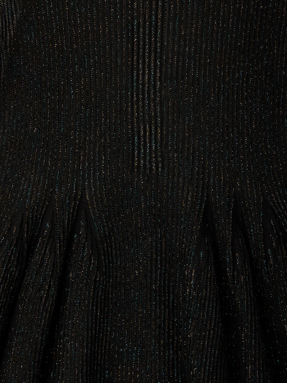 Hypha Lucent Glitter Long Sleeve Flare Top (Black-Multi)