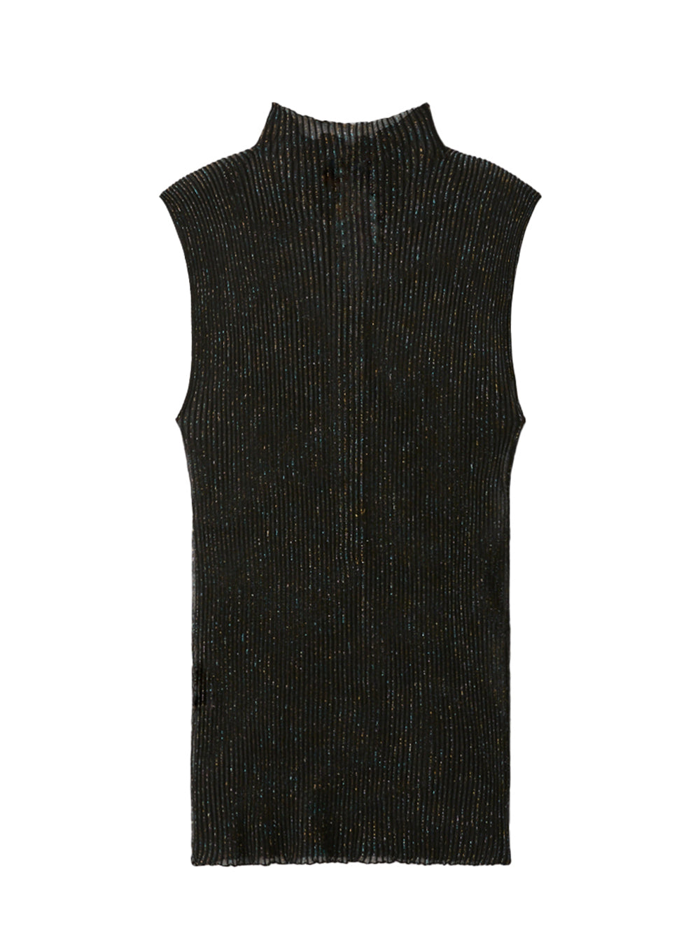 Hypha Lucent Glitter Sleeveless Top (Black-Multi)