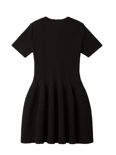 Hypha Short Sleeve Mini Dress (Black)