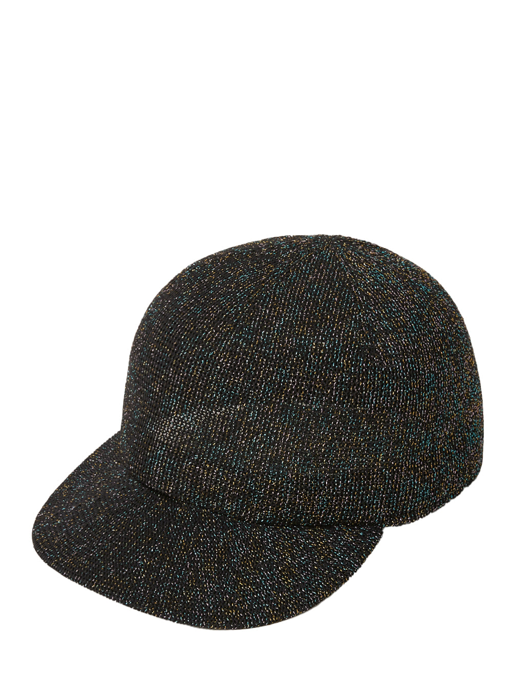 Mesh Knit Glitter Baseball Cap (Black-Multi)