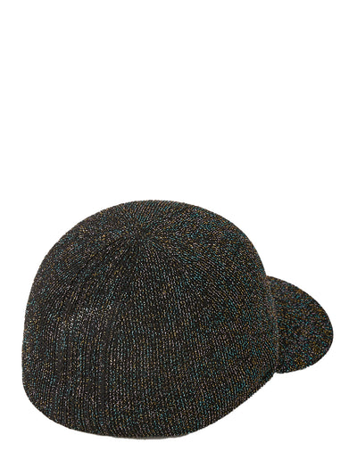 Mesh Knit Glitter Baseball Cap (Black-Multi)