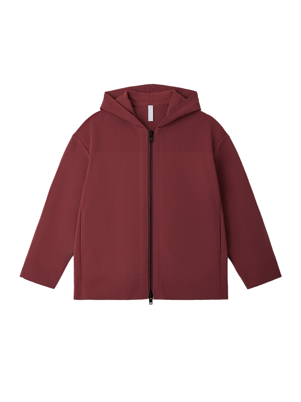 Milan Rib Hoodie Jacket (Blush Red)