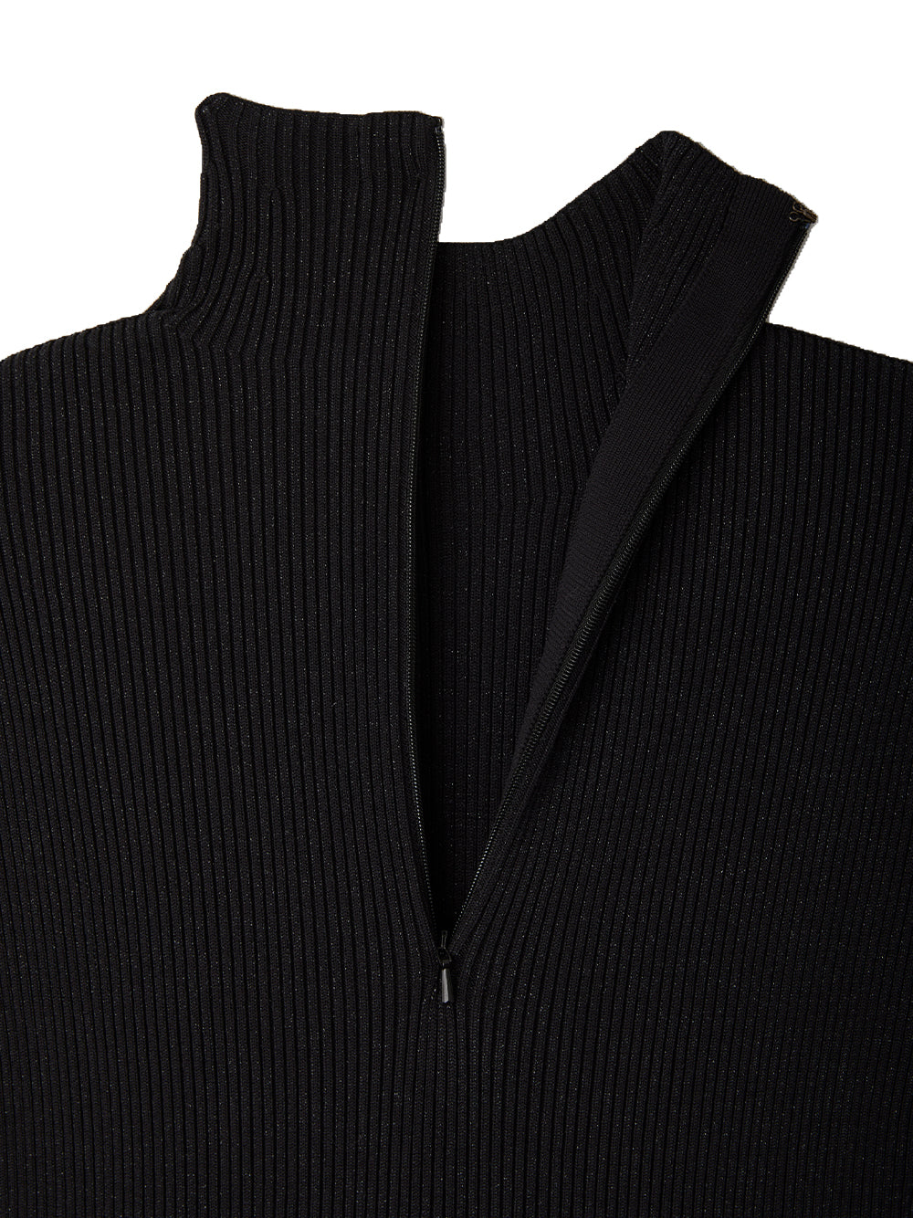 Pottery Glitter Mockneck Short Sleeve Jumpsuit (Black-Black)