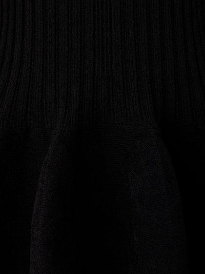 Pottery Velvet Puff Sleeve Cardigan (Black)