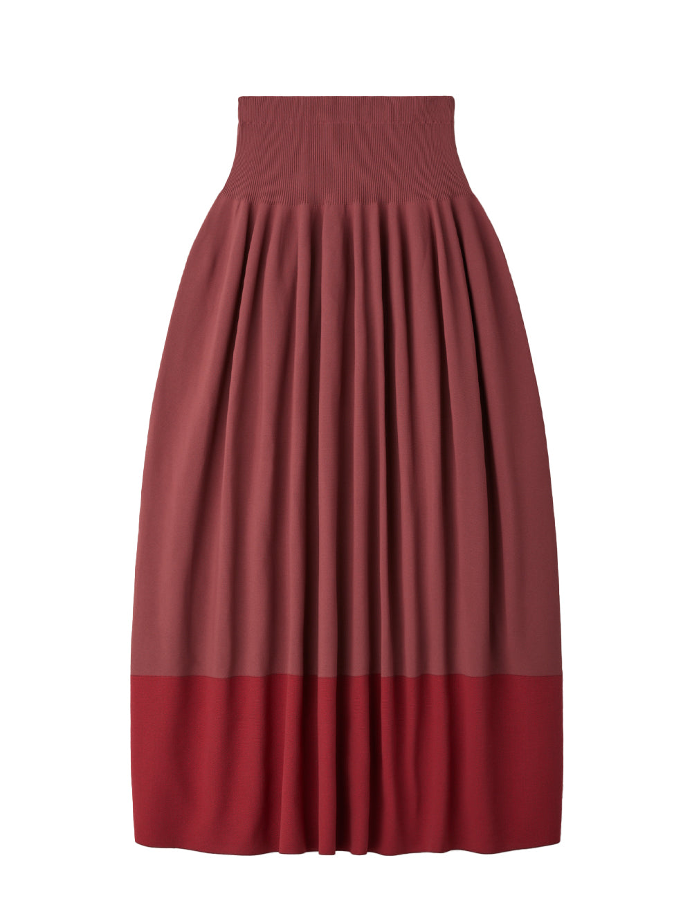 Rivulet Skirt (Blush Red-Maroon Red)