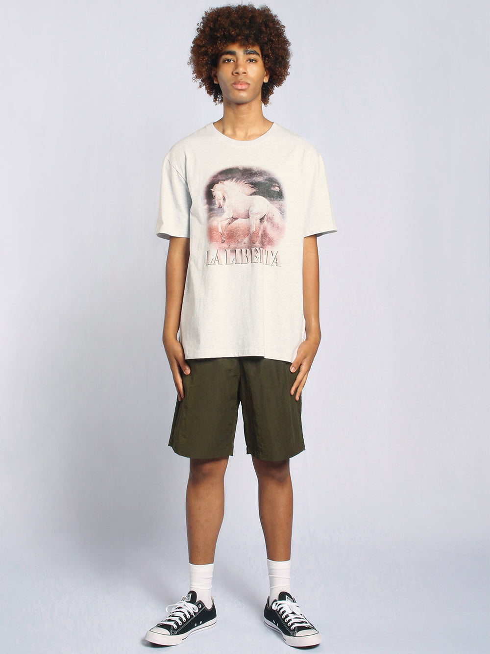 La Liberta (Basic-Tee) (Grey Melange)