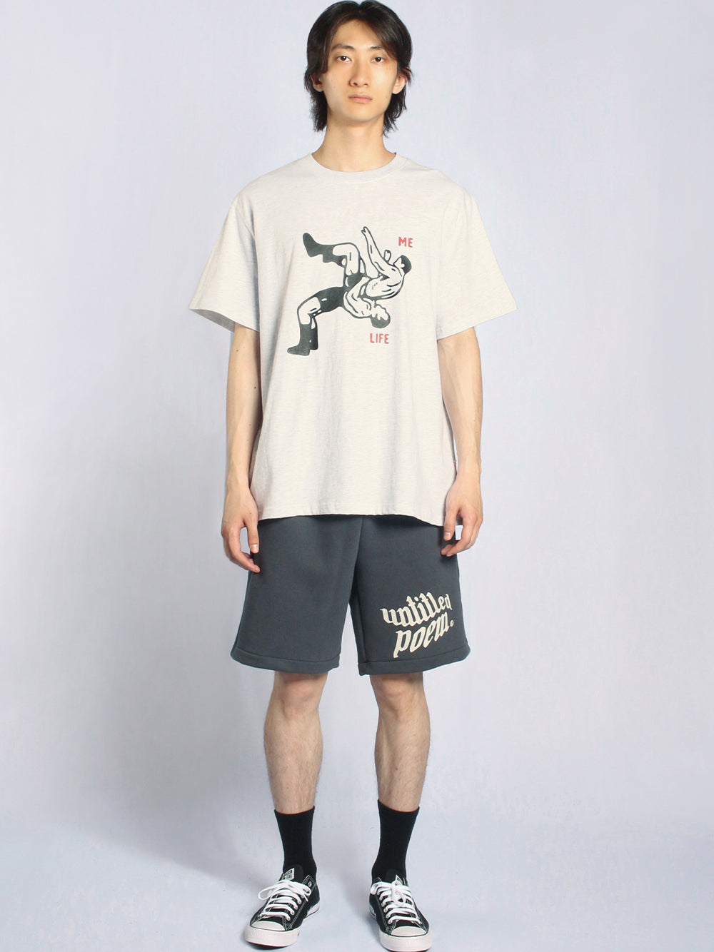 Me &amp; Life (Relaxed Fit-Tee) (Grey Melange)