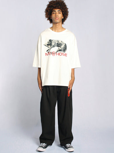 Home (Oversized Tee - Medium Weight) (White)