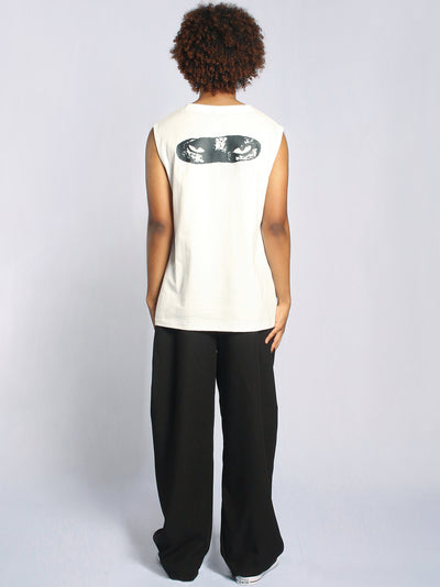 Don’T Look Back (Sleeveless Tee) White