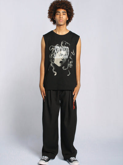 Stoned (Sleeveless Tee) (Black)