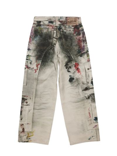Loose Fit Jeans - 1981 White/Multi