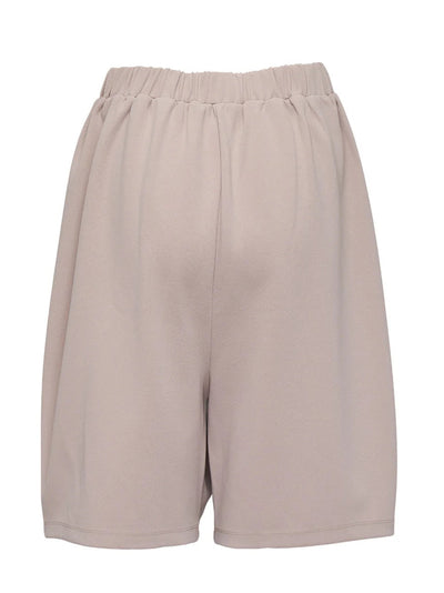Cool Touch UV Poly Knit Crepe Bubble Bermudas (Latte)