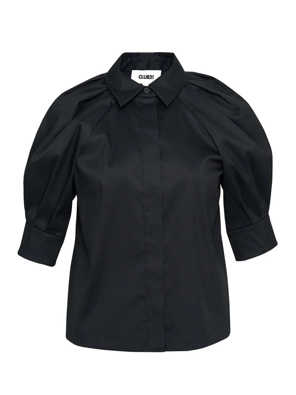 Cotton Poly Stretch Shirt (Black)