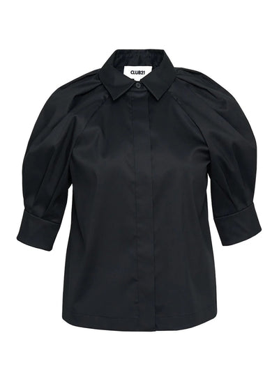 Cotton Poly Stretch Shirt (Black)