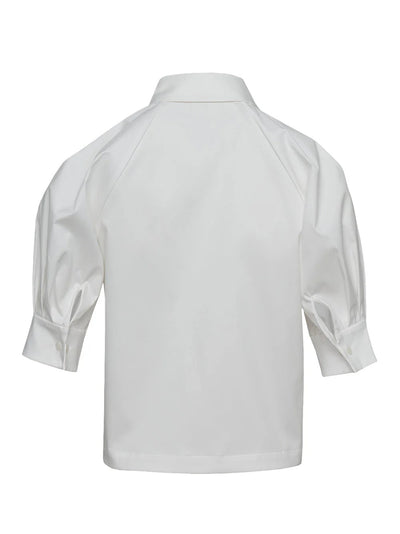 Cotton Poly Stretch Shirt (Polished White)