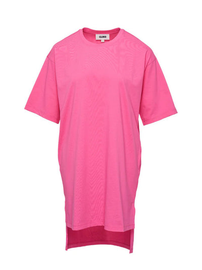 Enzymed Organic Cotton Long Short T-Dress (Pink)