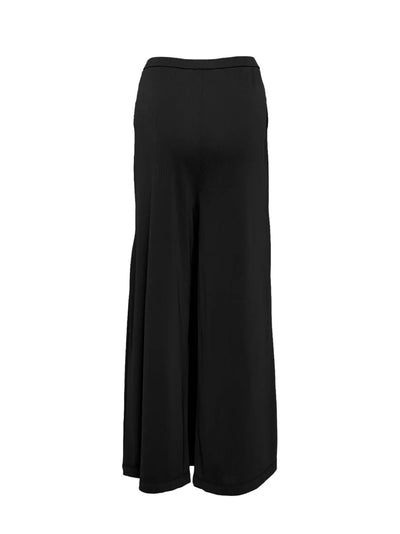 Poly Crepe Wrap Pants (Black)