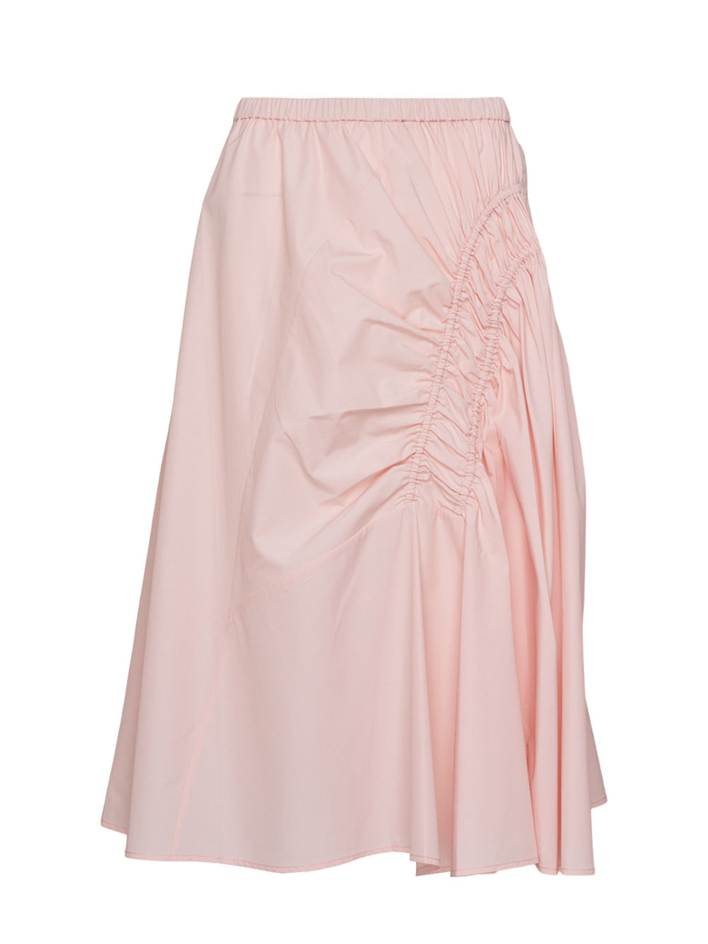 Polyester Cotton Taffeta Elastic Skirt (Blush)