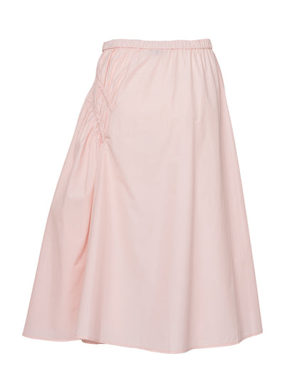 Polyester Cotton Taffeta Elastic Skirt (Blush)