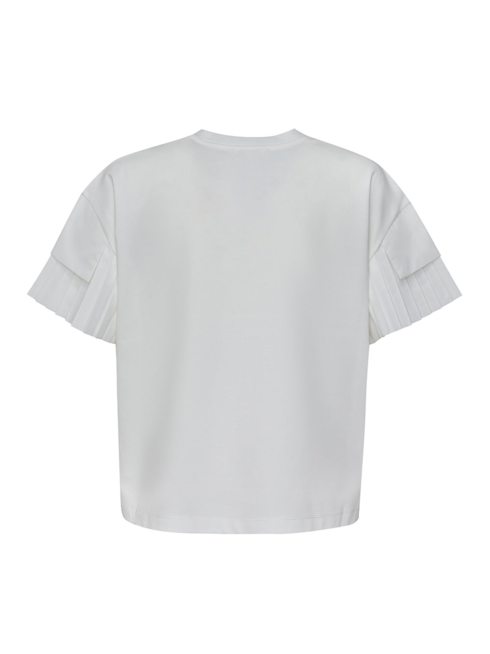 Sheen Cotton Interlock With Silky Parachute Flap Tee (Polished White)