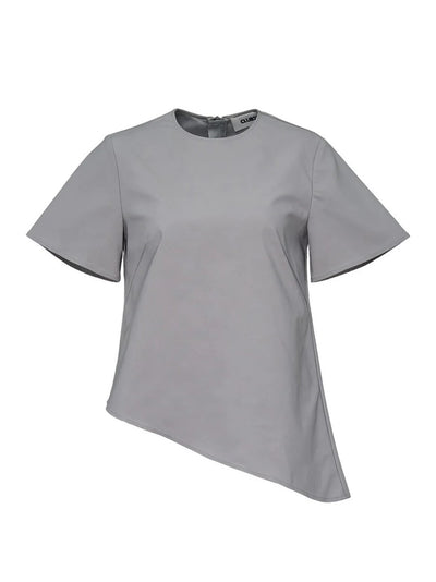 Sheen Poly Asymmetric Top (Silver)