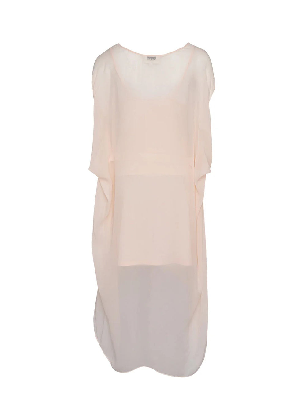 Viscose Silk Drape Dress (Blush)