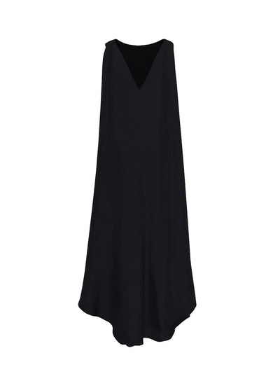 Viscose Tencel Twill Dress (Black)