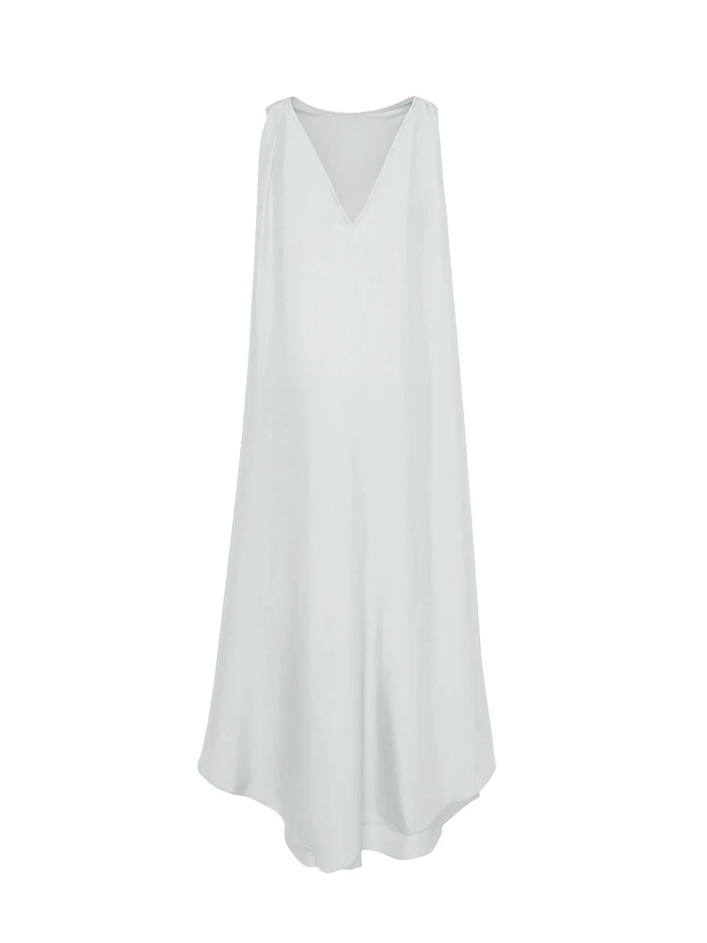 Viscose Tencel Twill Dress (Silver)