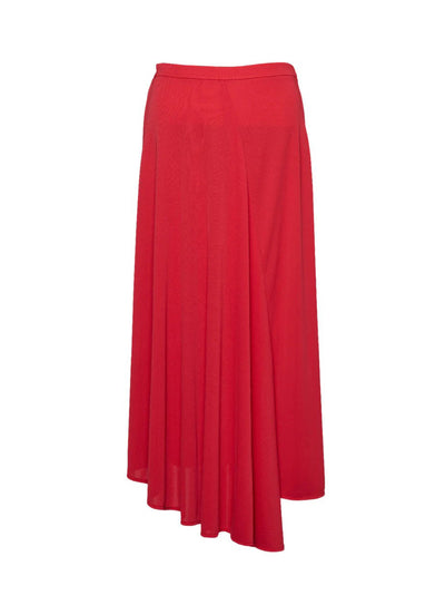 Poly Crepe Irregular Flap Skirt (Baby Rose)