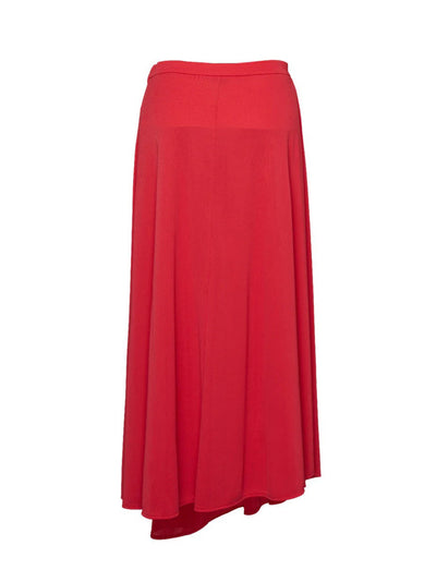 Poly Crepe Irregular Flap Skirt (Baby Rose)