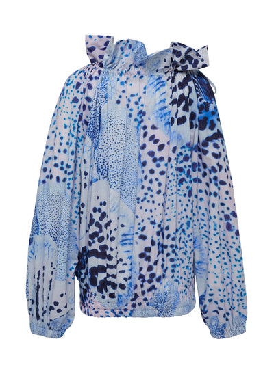 Oversized Cocoon Top Blue