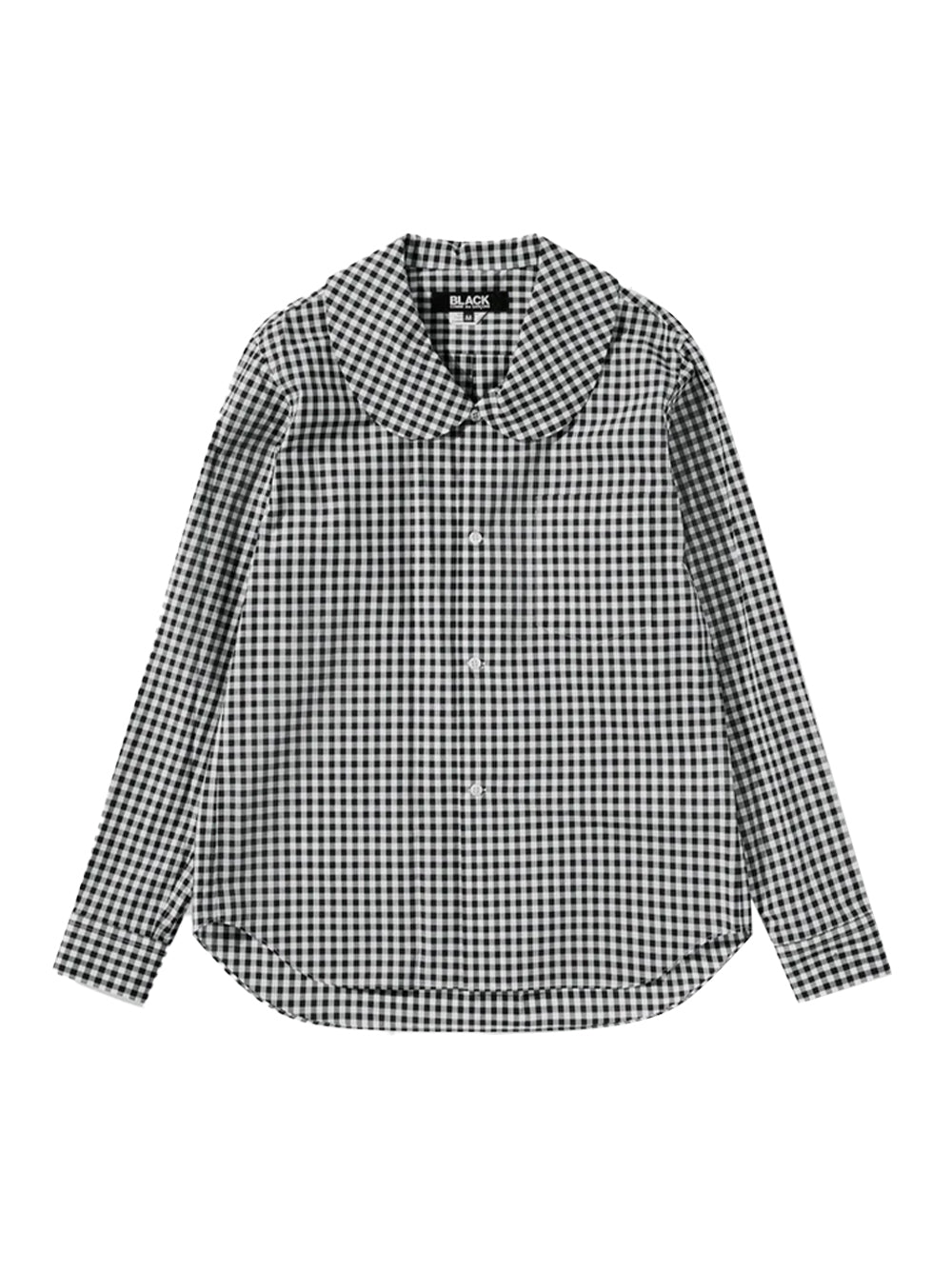 Cotton Broad Gingham Shirt (Black/White)