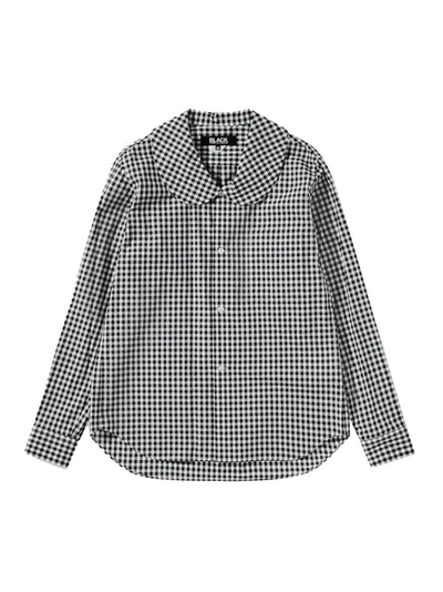 Cotton Broad Gingham Shirt (Black/White)