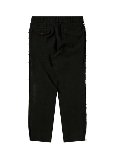 Raw Side Seam Trousers (Black)