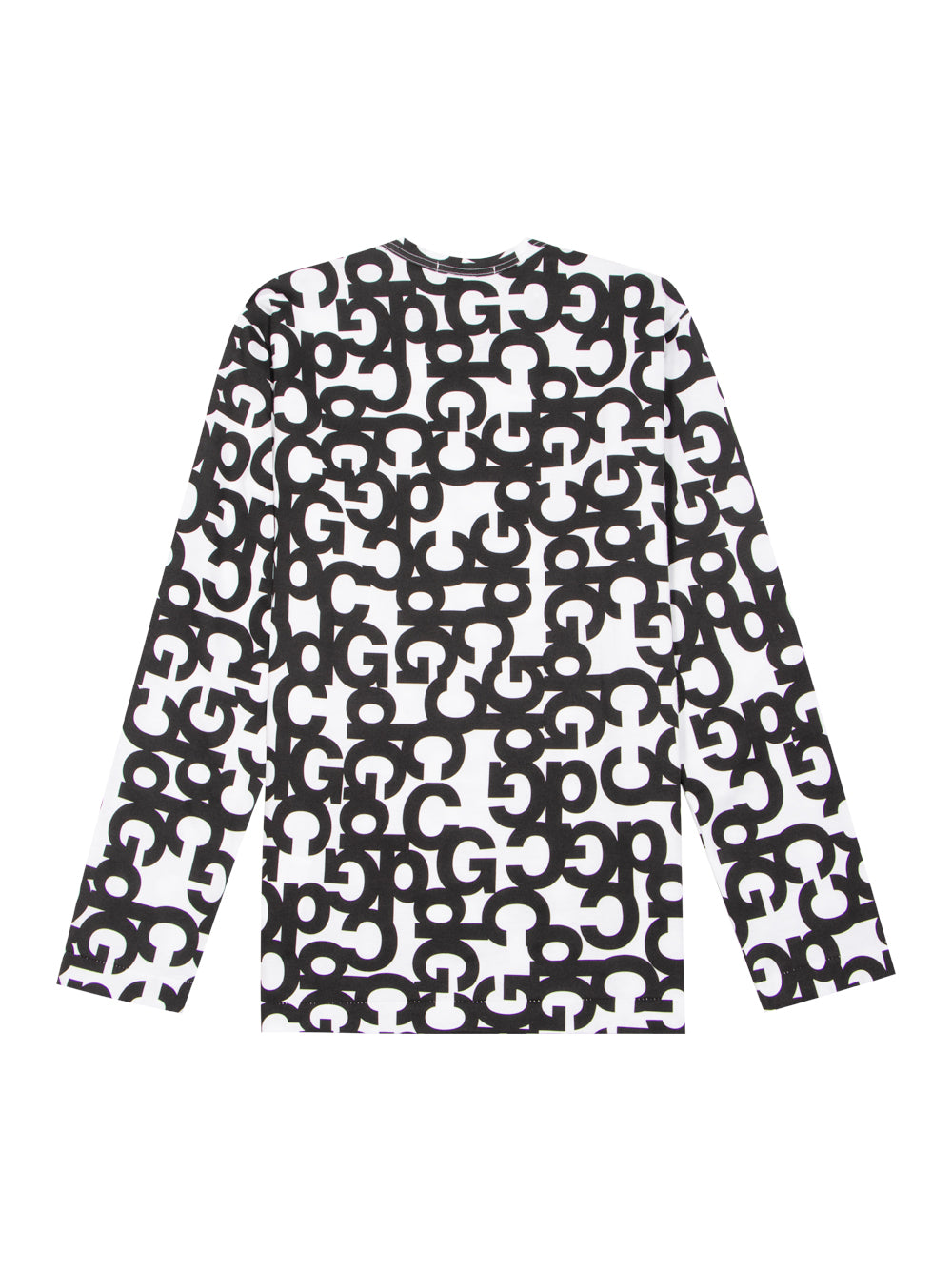 Cotton Jersey Print A (White X Black Print)