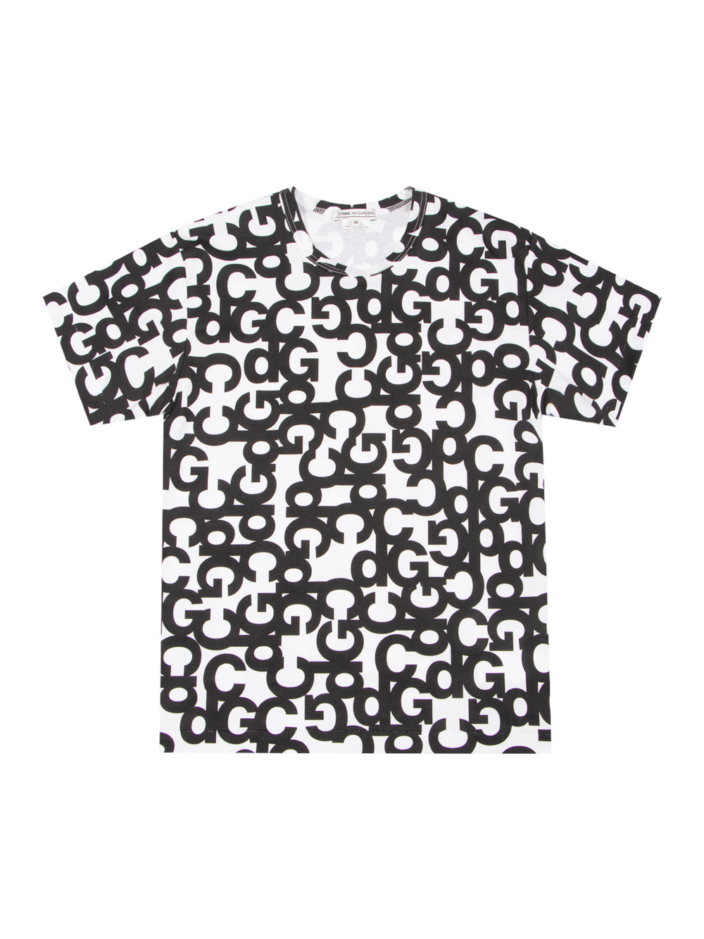 Cotton Jersey Print A (White X Black Print)