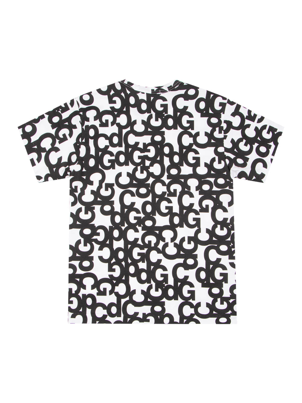 Cotton Jersey Print A (White X Black Print)