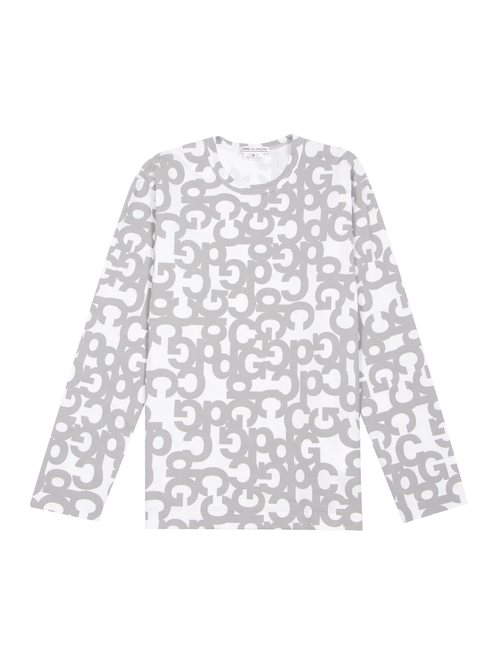 Cotton Jersey Print A (White X Grey Print)