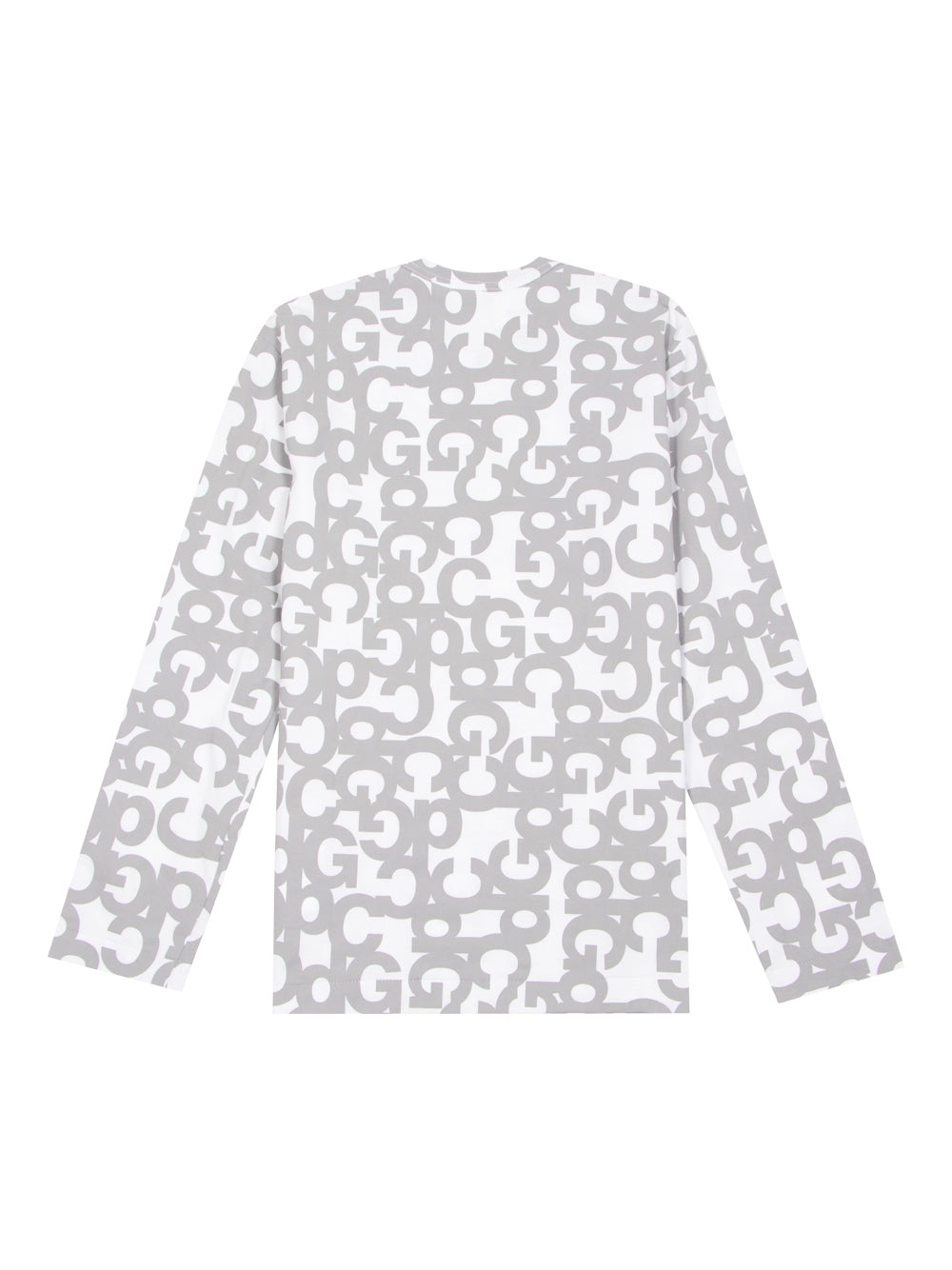 Cotton Jersey Print A (White X Grey Print)