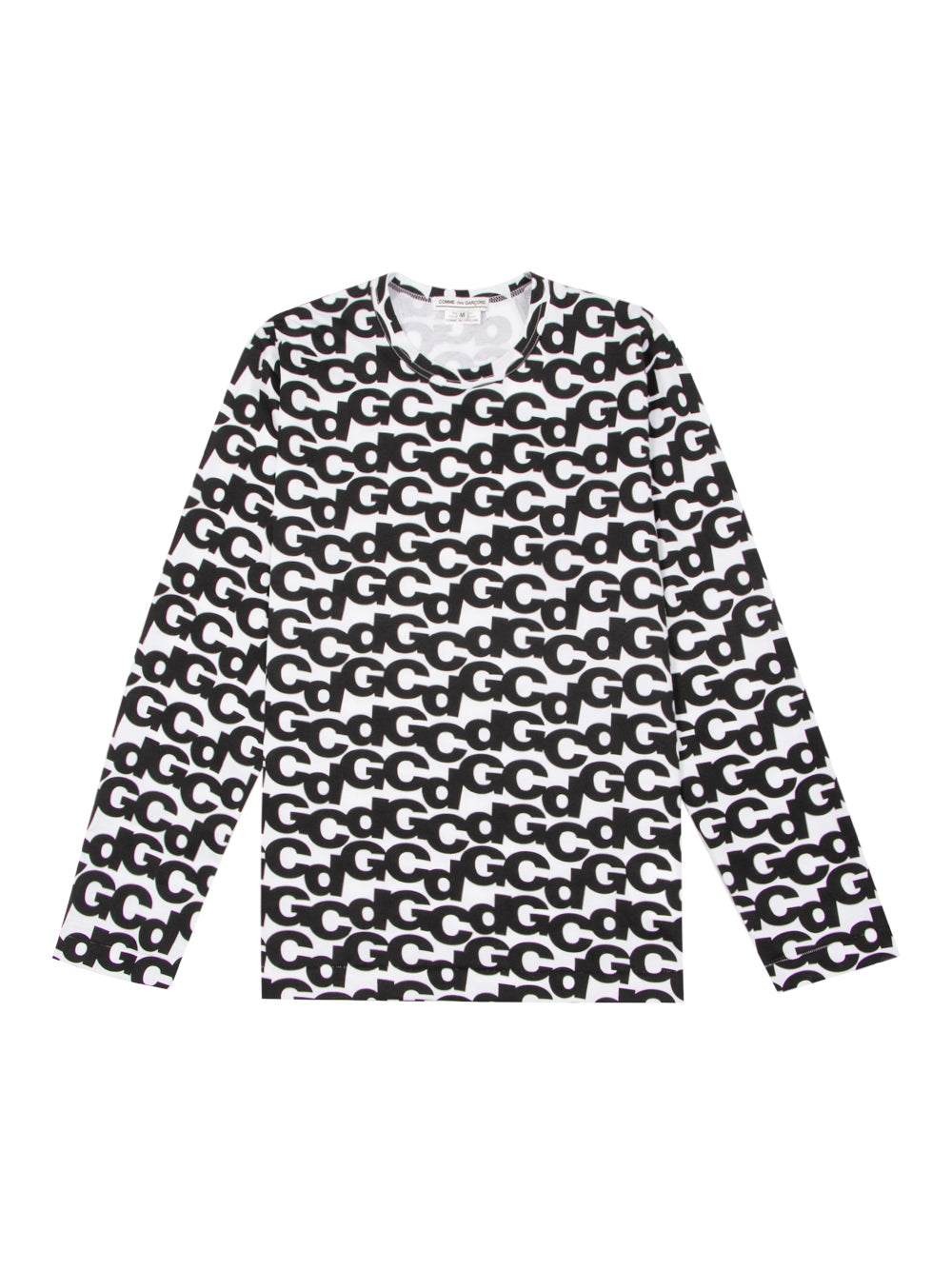 Cotton Jersey Print B (White X Black Print)