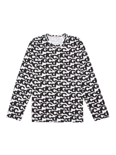 Cotton Jersey Print B (White X Black Print)