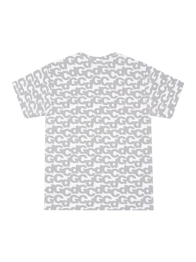 Cotton Jersey Print B (White X Grey Print)