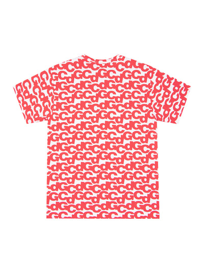 Cotton Jersey Print B (White X Red Print)