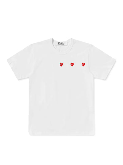 Multi Red Heart T-Shirt (White)