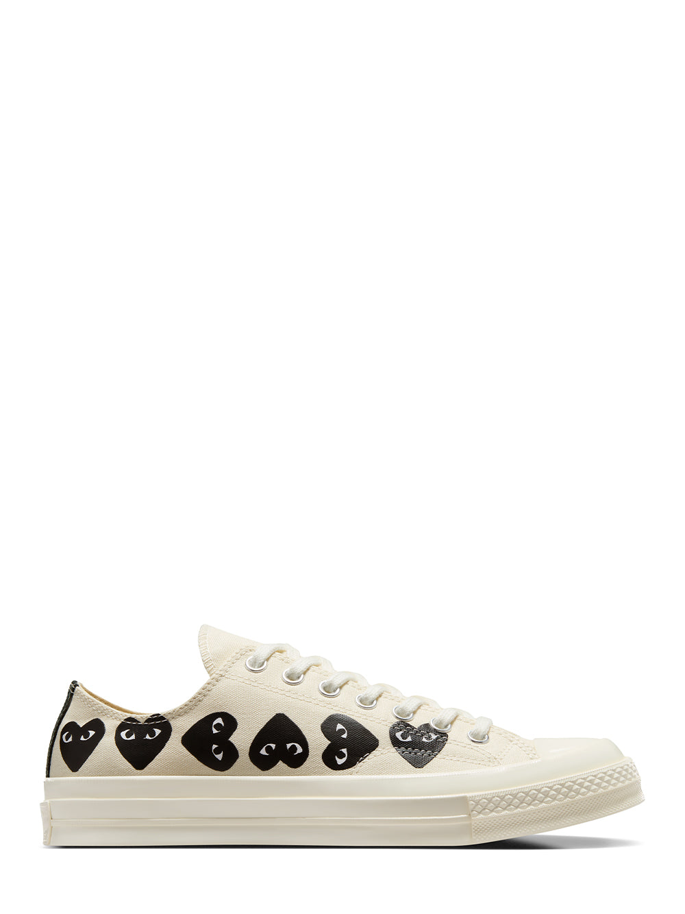 Multi Black Heart Chuck Taylor All Star '70 Low Sneakers (White)