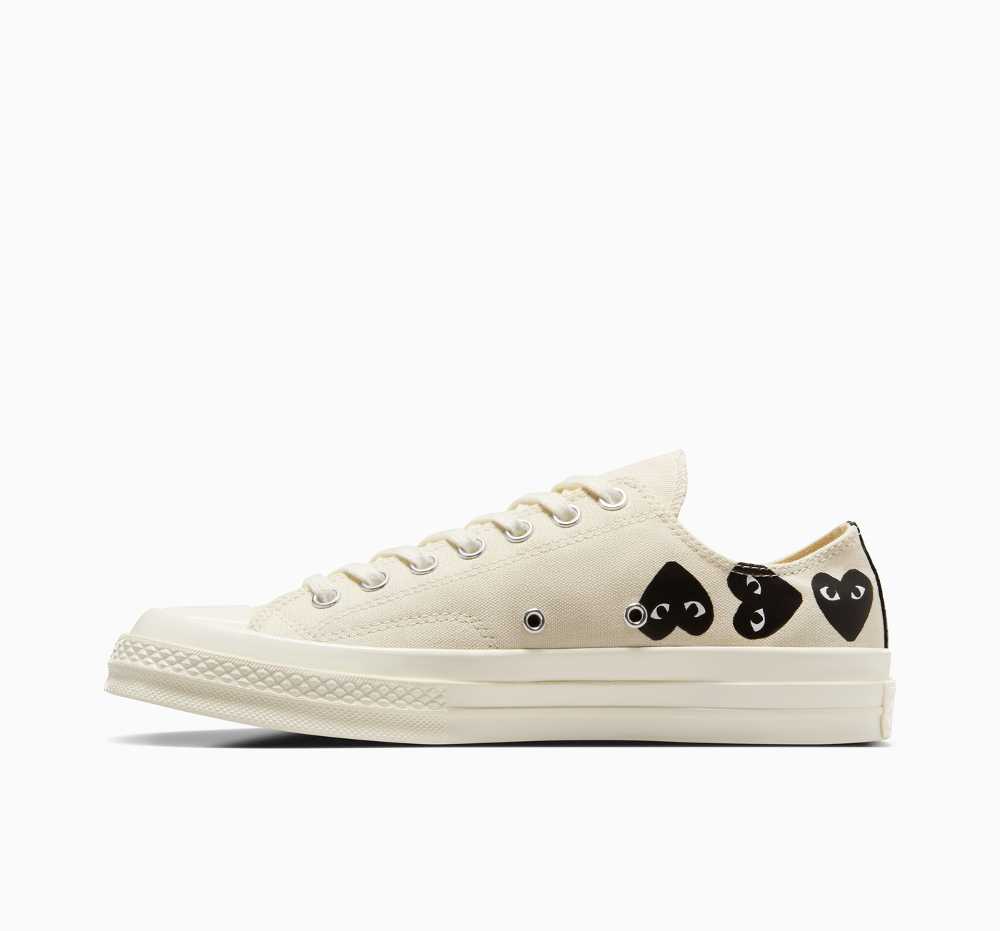 Multi Black Heart Chuck Taylor All Star '70 Low Sneakers (White)