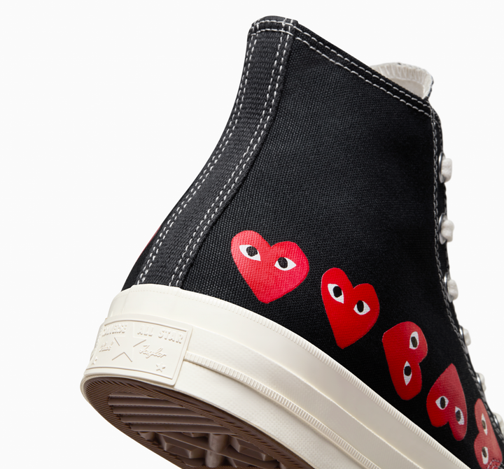Fashion Commes Des Garcons Thailand Multi Red Heart Chuck Taylor