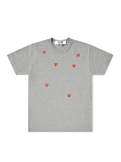 Multi Red Heart Logo T-Shirt (Grey)