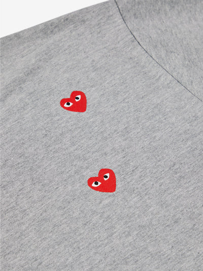 Multi Red Heart Logo T-Shirt (Grey)